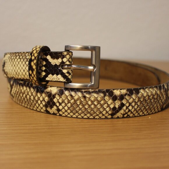 Kleinberg Sherrill Python Skin Belt - Picture 1 of 6